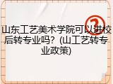 山东工艺美术学院可以进校后转专业吗？(山工艺转专业政策)