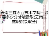 云南三鑫职业技术学院一般要多少分才能录取(云南三鑫职院录取分)