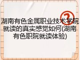 湖南有色金属职业技术学院就读的真实感觉如何(湖南有色职院就读体验)