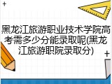 黑龙江旅游职业技术学院高考需多少分能录取呢(黑龙江旅游职院录取分)