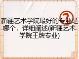 新疆艺术学院最好的专业是哪个，详细阐述(新疆艺术学院王牌专业)