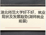湖北师范大学好不好，就业现状及发展趋势(湖师就业前景)