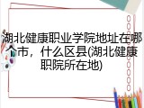 湖北健康职业学院地址在哪个市，什么区县(湖北健康职院所在地)