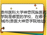 贵州医科大学神奇民族医药学院是哪里的学校，在哪个城市(贵医大神奇学院地址)