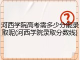 河西学院高考需多少分能录取呢(河西学院录取分数线)