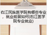 右江民族医学院有哪些专业，就业前景如何(右江医学院专业就业)