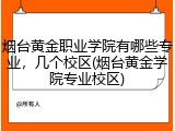 烟台黄金职业学院有哪些专业，几个校区(烟台黄金学院专业校区)
