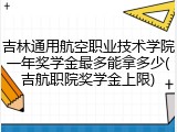 吉林通用航空职业技术学院一年奖学金最多能拿多少(吉航职院奖学金上限)