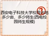 西安电子科技大学校园占地多少亩，多少师生(西电校园师生规模)