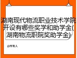 湖南现代物流职业技术学院开设有哪些奖学和助学金(湖南物流职院奖助学金)