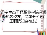 辽宁生态工程职业学院有哪些知名校友，简单分析(辽工职院知名校友)