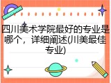 四川美术学院最好的专业是哪个，详细阐述(川美最佳专业)