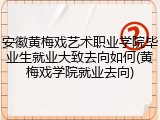 安徽黄梅戏艺术职业学院毕业生就业大致去向如何(黄梅戏学院就业去向)