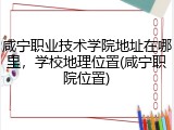 咸宁职业技术学院地址在哪里，学校地理位置(咸宁职院位置)