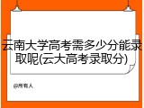 云南大学高考需多少分能录取呢(云大高考录取分)