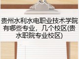 贵州水利水电职业技术学院有哪些专业，几个校区(贵水职院专业校区)