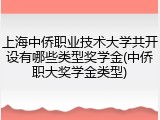 上海中侨职业技术大学共开设有哪些类型奖学金(中侨职大奖学金类型)