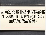 湖南冶金职业技术学院的招生人数和计划解读(湖南冶金职院招生解析)