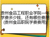 贵州食品工程职业学院一年学费多少钱，还有哪些费用(贵州食品职院学费费用)