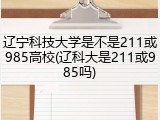 辽宁科技大学是不是211或985高校(辽科大是211或985吗)