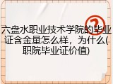 六盘水职业技术学院的毕业证含金量怎么样，为什么(职院毕业证价值)