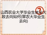 山西农业大学毕业生就业大致去向如何(晋农大毕业生去向)