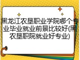黑龙江农垦职业学院哪个专业毕业就业前景比较好(黑农垦职院就业好专业)