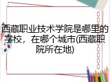 西藏职业技术学院是哪里的学校，在哪个城市(西藏职院所在地)
