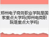 郑州电子商务职业学院是国家重点大学吗(郑州电商职院是重点大学吗)