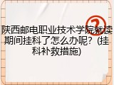 陕西邮电职业技术学院就读期间挂科了怎么办呢？(挂科补救措施)