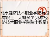 北京经济技术职业学院有没有院士，大概多少(北京经济技术职业学院院士数量)