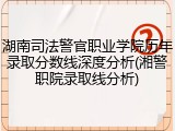 湖南司法警官职业学院历年录取分数线深度分析(湘警职院录取线分析)
