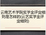 云南艺术学院奖学金评定细则是怎样的(云艺奖学金评定细则)