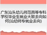 广东汕头幼儿师范高等专科学校毕业生就业大致去向如何(汕幼师专就业去向)
