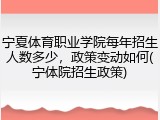 宁夏体育职业学院每年招生人数多少，政策变动如何(宁体院招生政策)