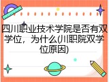 四川职业技术学院是否有双学位，为什么(川职院双学位原因)