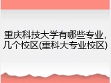 重庆科技大学有哪些专业，几个校区(重科大专业校区)