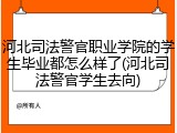 河北司法警官职业学院的学生毕业都怎么样了(河北司法警官学生去向)