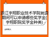 浙江宇翔职业技术学院就读期间可以申请哪些奖学金(宇翔职院奖学金种类)