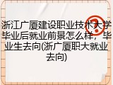 浙江广厦建设职业技术大学毕业后就业前景怎么样，毕业生去向(浙广厦职大就业去向)