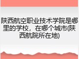 陕西航空职业技术学院是哪里的学校，在哪个城市(陕西航院所在地)