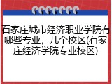 石家庄城市经济职业学院有哪些专业，几个校区(石家庄经济学院专业校区)