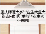 重庆师范大学毕业生就业大致去向如何(重师毕业生就业去向)