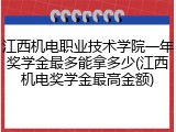 江西机电职业技术学院一年奖学金最多能拿多少(江西机电奖学金最高金额)