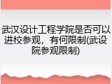 武汉设计工程学院是否可以进校参观，有何限制(武设院参观限制)