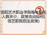 信阳艺术职业学院每年招生人数多少，政策变动如何(信艺职院招生政策)