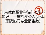 北京体育职业学院什么专业最好，一年招多少人(北体职院热门专业招生数)