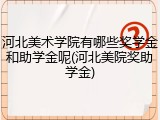 河北美术学院有哪些奖学金和助学金呢(河北美院奖助学金)