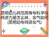 昆明幼儿师范高等专科学校师资力量怎么样，名气如何(昆明幼专师资名气)