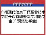 广州现代信息工程职业技术学院开设有哪些奖学和助学金(广现奖助学金)